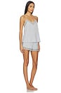 view 2 of 3 Maven Cami & Short Set With Lace in Heather Grey