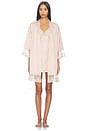 view 4 of 4 Kimono Chemise With Embroidery in Smokey Rose