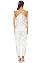view 3 of 4 Florence Solid Jacquard Charmeuse Capri Set in Ivory