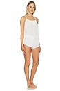 view 2 of 3 Karina Solid Chiffon Cami Short Set in Ivory