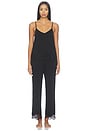 view 1 of 4 Sarafina Solid Bamboo Knit Cami Pant Set in Black