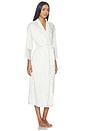 view 4 of 4 Skyler Solid Stretch Charm Robe in Ivory