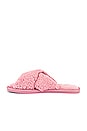view 5 of 5 Sherpa Victoria Criss Cross Slippers in Pink