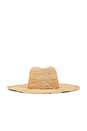 view 3 of 4 Brayden Straw Hat in Natural & Silver