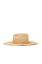 view 4 of 4 Brayden Straw Hat in Natural & Silver