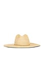 view 2 of 4 Scottie Fedora Hat in Natural & Gold