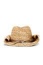 view 3 of 3 Kelli Cowboy Hat in Natural & Gold