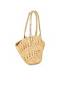 view 3 of 4 Salerno Small Tote in Natural & Gold
