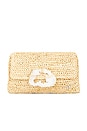 view 1 of 4 Esplendor Crochet Raffia Clutch in Natural & Gold