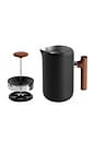 view 2 of 5 CAFETIÈRE CLARA CLARA FRENCH PRESS in Matte Black & Walnut