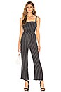 view 1 of 5 Lexi Jumpsuit in Black Stripes
