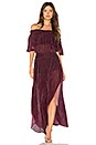 view 1 of 3 МАКСИ ПЛАТЬЕ С ОТКРЫТЫМИ ПЛЕЧАМИ MIRANDA in Berry Velvet