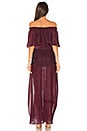 view 3 of 3 МАКСИ ПЛАТЬЕ С ОТКРЫТЫМИ ПЛЕЧАМИ MIRANDA in Berry Velvet