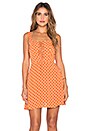 view 1 of 4 Leila Lace Up Mini Dress in Pumpkin Seeds