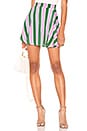 view 1 of 4 Mindy Mini Skirt in Pink & Green Stripes
