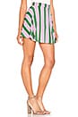 view 2 of 4 Mindy Mini Skirt in Pink & Green Stripes