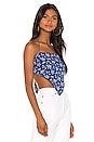 view 2 of 4 Jessie Crop in Blue Floral
