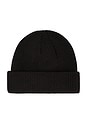 view 2 of 2 Rosette Patch Beanie in Black