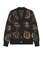 view 1 of 3 Brainscan Cardigan in Black Mushroom