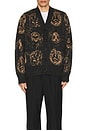 view 3 of 3 Brainscan Cardigan in Black Mushroom