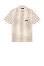 view 1 of 5 Manners Check Short Sleeve Shirt in Taupe