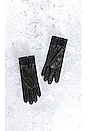 view 3 of 8 Hermes Leather Gloves in Black
