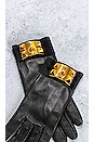 view 4 of 8 Hermes Leather Gloves in Black