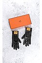 view 8 of 8 Hermes Leather Gloves in Black