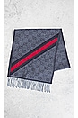 view 2 of 7 Gucci Monogram Scarf in Blue