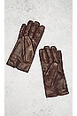 view 3 of 5 Fendi Sheepskin Gloves in Dark Brown