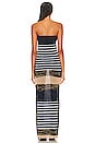 view 3 of 3 Jean Paul Gaultier Vintage Long Dress in Navy & White in Black & White