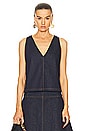 view 5 of 7 Fendi Denim Dress & Vest Set in Dark Blue