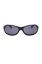 view 1 of 7 Dolce & Gabbana Tinted Shield Sunglasses in Black