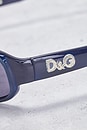 view 4 of 7 Dolce & Gabbana Tinted Shield Sunglasses in Black