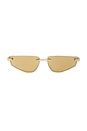 view 1 of 7 Dolce & Gabbana Narrow Tinted Sunglasses in Brown