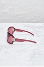 view 3 of 8 Gucci Tinted Shield Sunglasses in Red