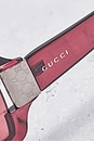 view 4 of 8 Gucci Tinted Shield Sunglasses in Red