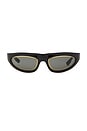 view 1 of 6 Gucci Tinted Cat Eye Sunglasses in Black
