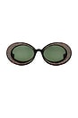 view 1 of 8 Gucci Tinted Round Sunglasses in Brown