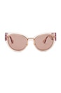 view 1 of 8 Versace Tinted Cat Eye Sunglasses in Pink