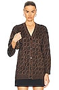 view 4 of 4 GILET FENDI in Brown