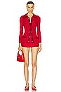 view 4 of 4 Celine Gold Button Knit Cardigan in Red