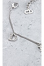 view 4 of 5 Dior Rhinestone Logo Bracelet in Silver