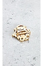 view 4 of 7 Dior Emblem Logo Earrings in Light Gold
