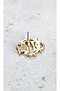 view 6 of 7 Dior Emblem Logo Earrings in Light Gold