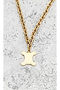 view 4 of 8 Celine Triomphe Logo Chain Necklace in Gold
