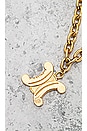 view 8 of 8 Celine Triomphe Logo Chain Necklace in Gold