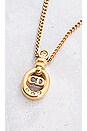 view 3 of 6 Dior CD Rhinestone Necklace in Light Gold