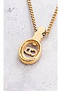 view 4 of 6 Dior CD Rhinestone Necklace in Light Gold