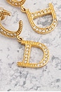 view 5 of 6 Dior CD Rhinestone Earrings in Gold